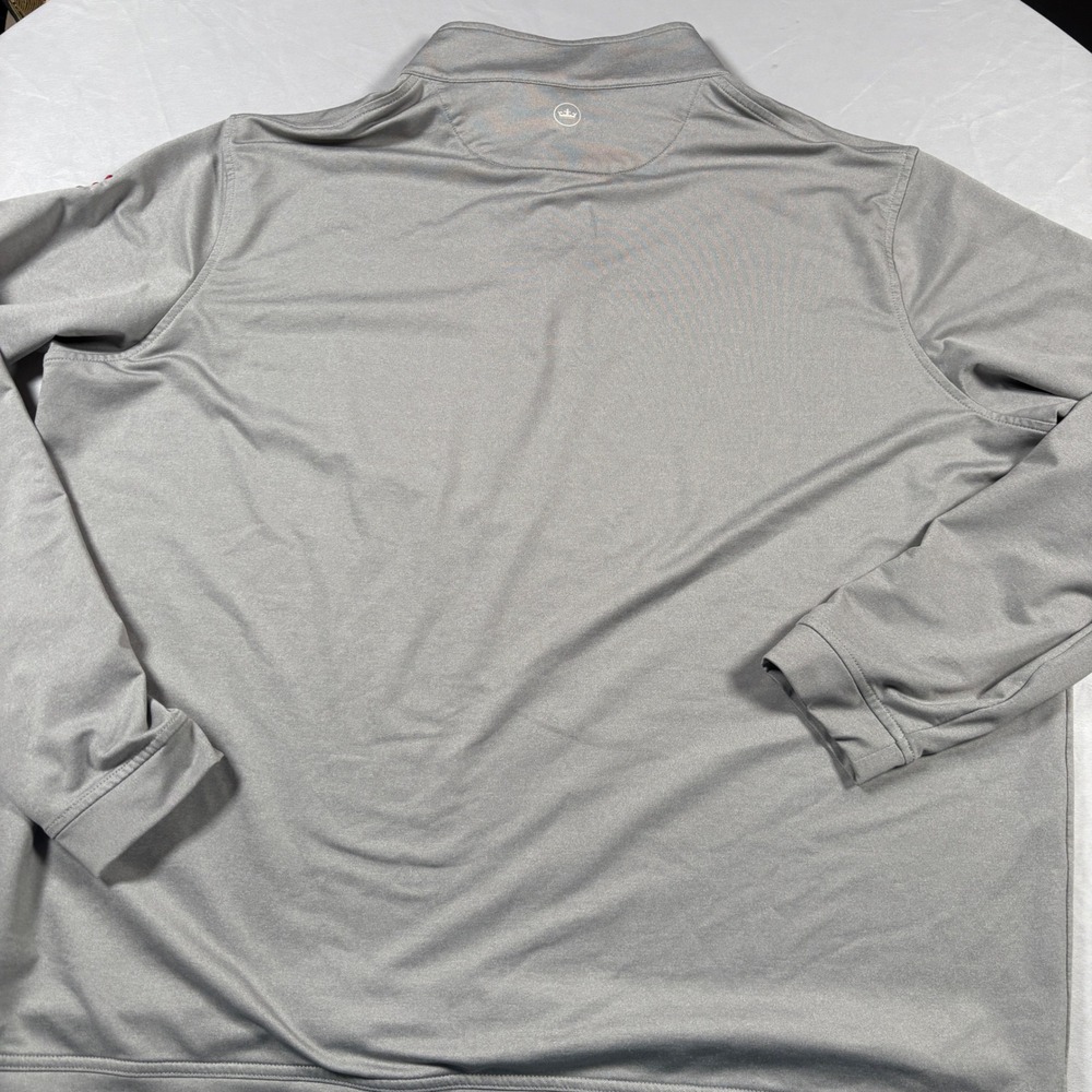 Peter Millar Quarter Zip Pullover Mens XXL Gray Performance Golf Long Sleeve Top - Picture 5 of 11